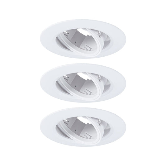 Paulmann Einbauleuchte  3er-Set schwenkbar rund 90mm 30° GU10 max. 3x10W  230V dimmbar  Weiß