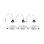 Paulmann Einbauleuchte  3er-Set schwenkbar rund 90mm 30° GU10 max. 3x10W  230V dimmbar  Weiß
