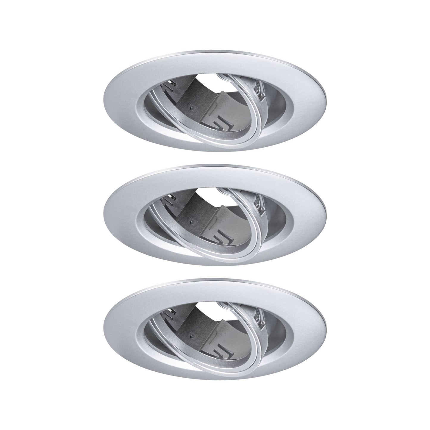 Paulmann Einbauleuchte  3er-Set schwenkbar rund 90mm 30° GU10 max. 3x10W  230V dimmbar  Chrom matt