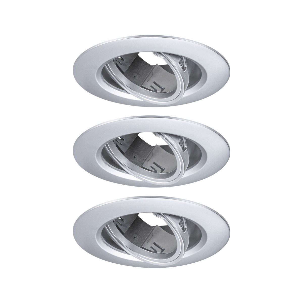 Paulmann Einbauleuchte  3er-Set schwenkbar rund 90mm 30° GU10 max. 3x10W  230V dimmbar  Chrom matt
