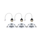 Paulmann Einbauleuchte  3er-Set schwenkbar rund 90mm 30° GU10 max. 3x10W  230V dimmbar  Chrom matt