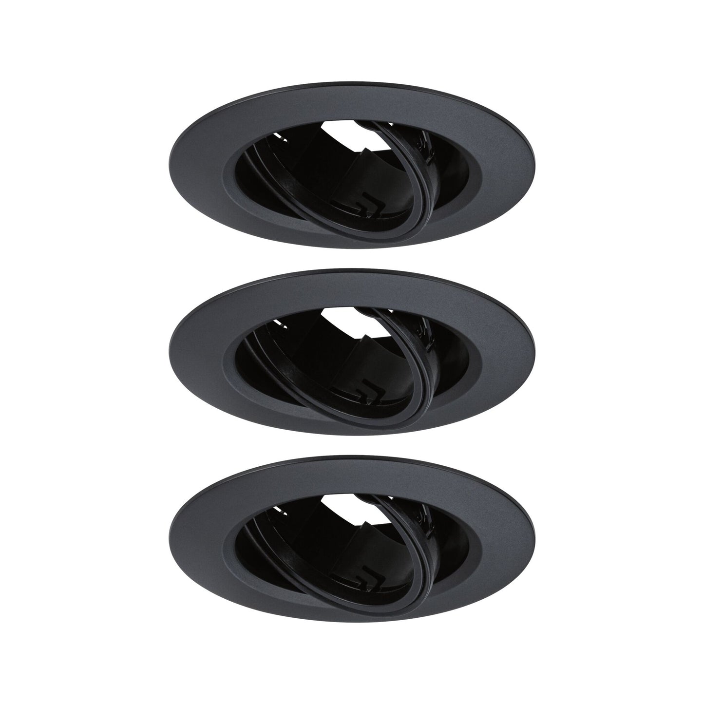 Paulmann Einbauleuchte  3er-Set schwenkbar rund 90mm 30° GU10 max. 3x10W  230V dimmbar  Schwarz