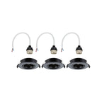 Paulmann Einbauleuchte  3er-Set schwenkbar rund 90mm 30° GU10 max. 3x10W  230V dimmbar  Schwarz