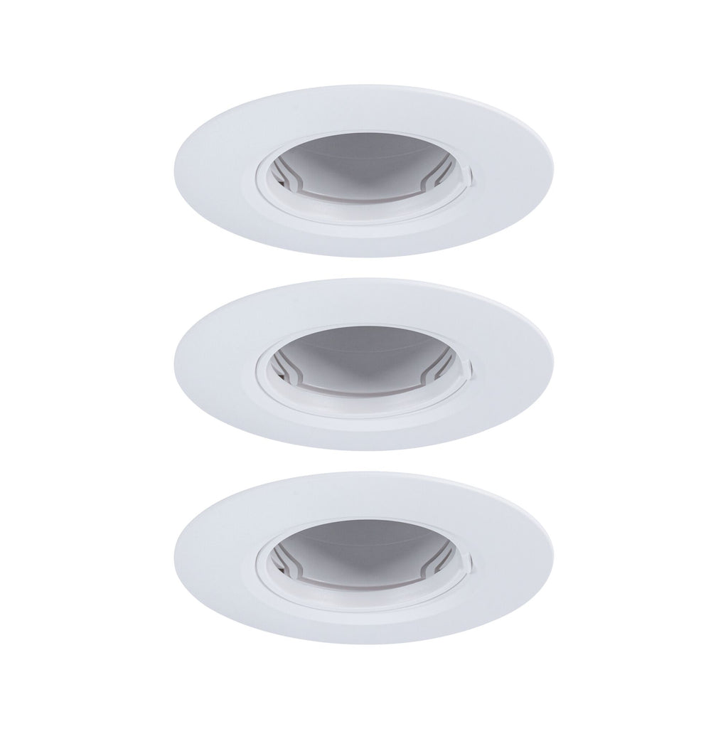 Paulmann Einbauleuchte  3er-Set starr rund 90mm  GU10 max. 3x10W  230V dimmbar  Weiß