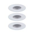 Paulmann Einbauleuchte  3er-Set starr rund 90mm  GU10 max. 3x10W  230V dimmbar  Weiß