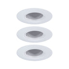 Paulmann Einbauleuchte  3er-Set starr rund 90mm  GU10 max. 3x10W  230V dimmbar  Weiß