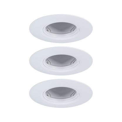 Paulmann Einbauleuchte  3er-Set starr rund 90mm  GU10 max. 3x10W  230V dimmbar  Weiß
