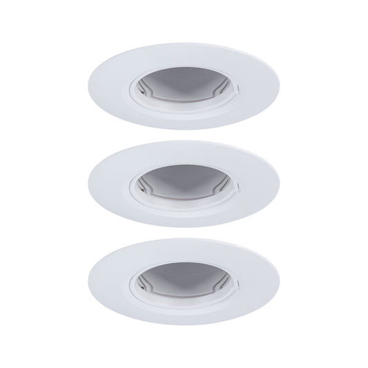 Paulmann Einbauleuchte  3er-Set starr rund 90mm  GU10 max. 3x10W  230V dimmbar  Weiß