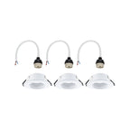 Paulmann Einbauleuchte  3er-Set starr rund 90mm  GU10 max. 3x10W  230V dimmbar  Weiß