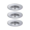 Paulmann Einbauleuchte  3er-Set starr rund 90mm  GU10 max. 3x10W  230V dimmbar  Chrom matt