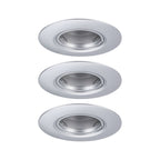 Paulmann Einbauleuchte  3er-Set starr rund 90mm  GU10 max. 3x10W  230V dimmbar  Chrom matt