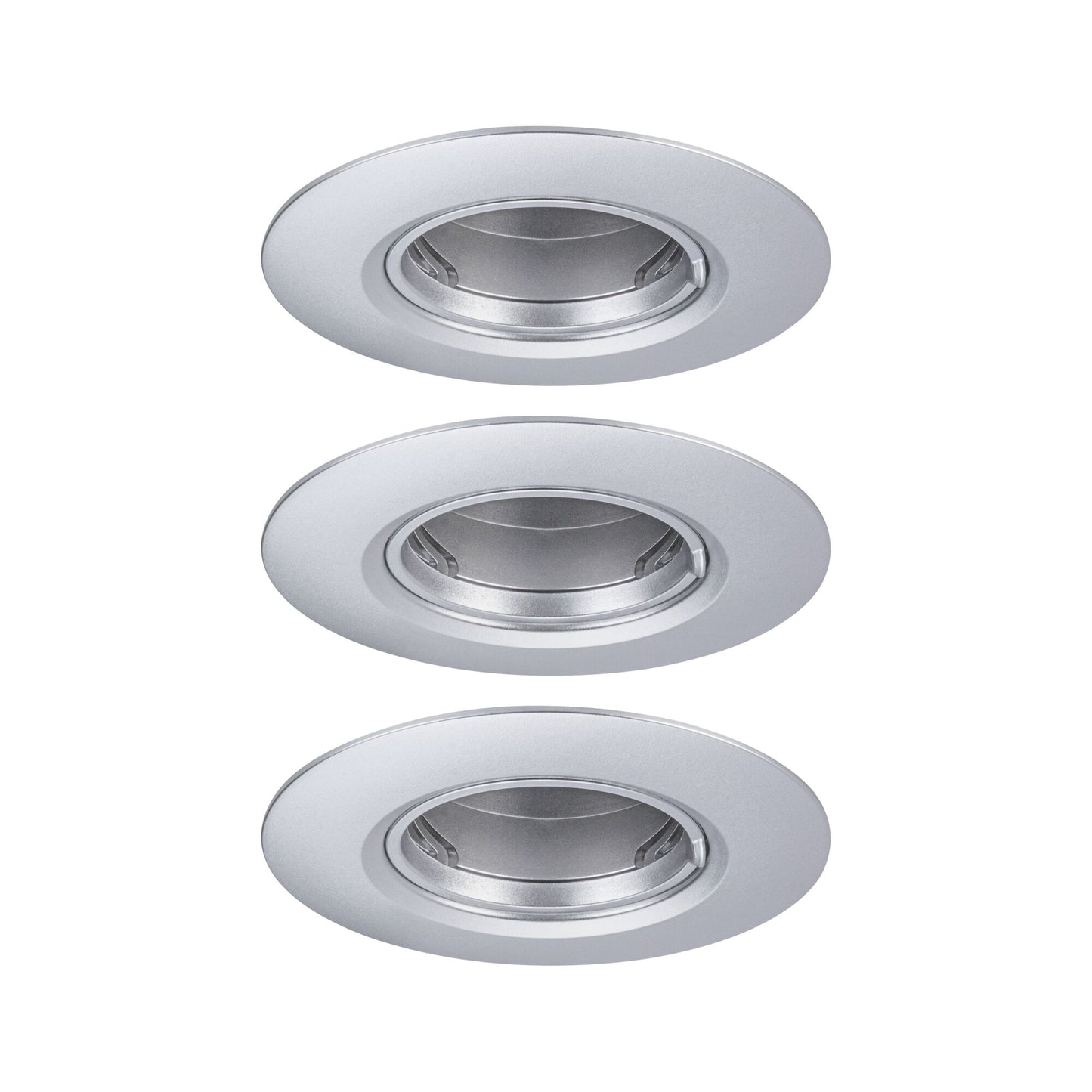 Paulmann Einbauleuchte  3er-Set starr rund 90mm  GU10 max. 3x10W  230V dimmbar  Chrom matt