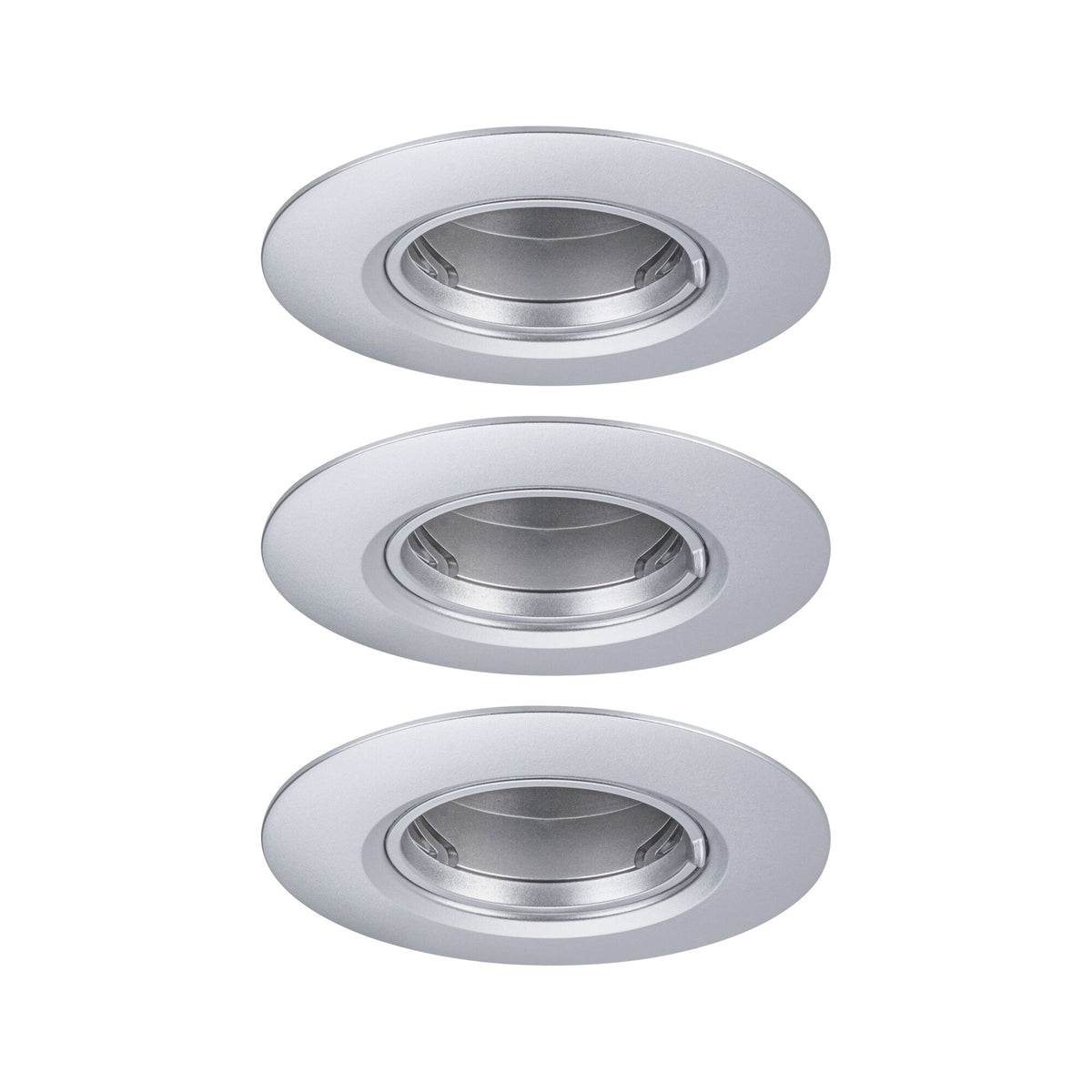 Paulmann Einbauleuchte  3er-Set starr rund 90mm  GU10 max. 3x10W  230V dimmbar  Chrom matt
