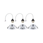 Paulmann Einbauleuchte  3er-Set starr rund 90mm  GU10 max. 3x10W  230V dimmbar  Chrom matt