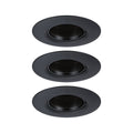 Paulmann Einbauleuchte  3er-Set starr rund 90mm  GU10 max. 3x10W  230V dimmbar  Schwarz