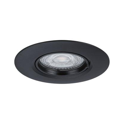 Paulmann Einbauleuchte  3er-Set starr rund 90mm  GU10 max. 3x10W  230V dimmbar  Schwarz