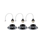 Paulmann Einbauleuchte  3er-Set starr rund 90mm  GU10 max. 3x10W  230V dimmbar  Schwarz