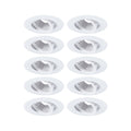 Paulmann Einbauleuchte  10er-Set schwenkbar rund 90mm 30° GU10 max. 10x10W  230V dimmbar  Weiß