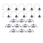 Paulmann Einbauleuchte  10er-Set schwenkbar rund 90mm 30° GU10 max. 10x10W  230V dimmbar  Chrom matt