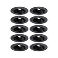 Paulmann Einbauleuchte  10er-Set schwenkbar rund 90mm 30° GU10 max. 10x10W  230V dimmbar  Schwarz