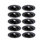 Paulmann Einbauleuchte  10er-Set schwenkbar rund 90mm 30° GU10 max. 10x10W  230V dimmbar  Schwarz
