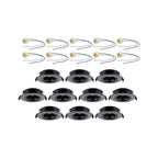 Paulmann Einbauleuchte  10er-Set schwenkbar rund 90mm 30° GU10 max. 10x10W  230V dimmbar  Schwarz