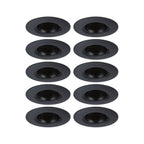 Paulmann Einbauleuchte  10er-Set starr rund 90mm  GU10 max. 10x10W  230V dimmbar  Schwarz