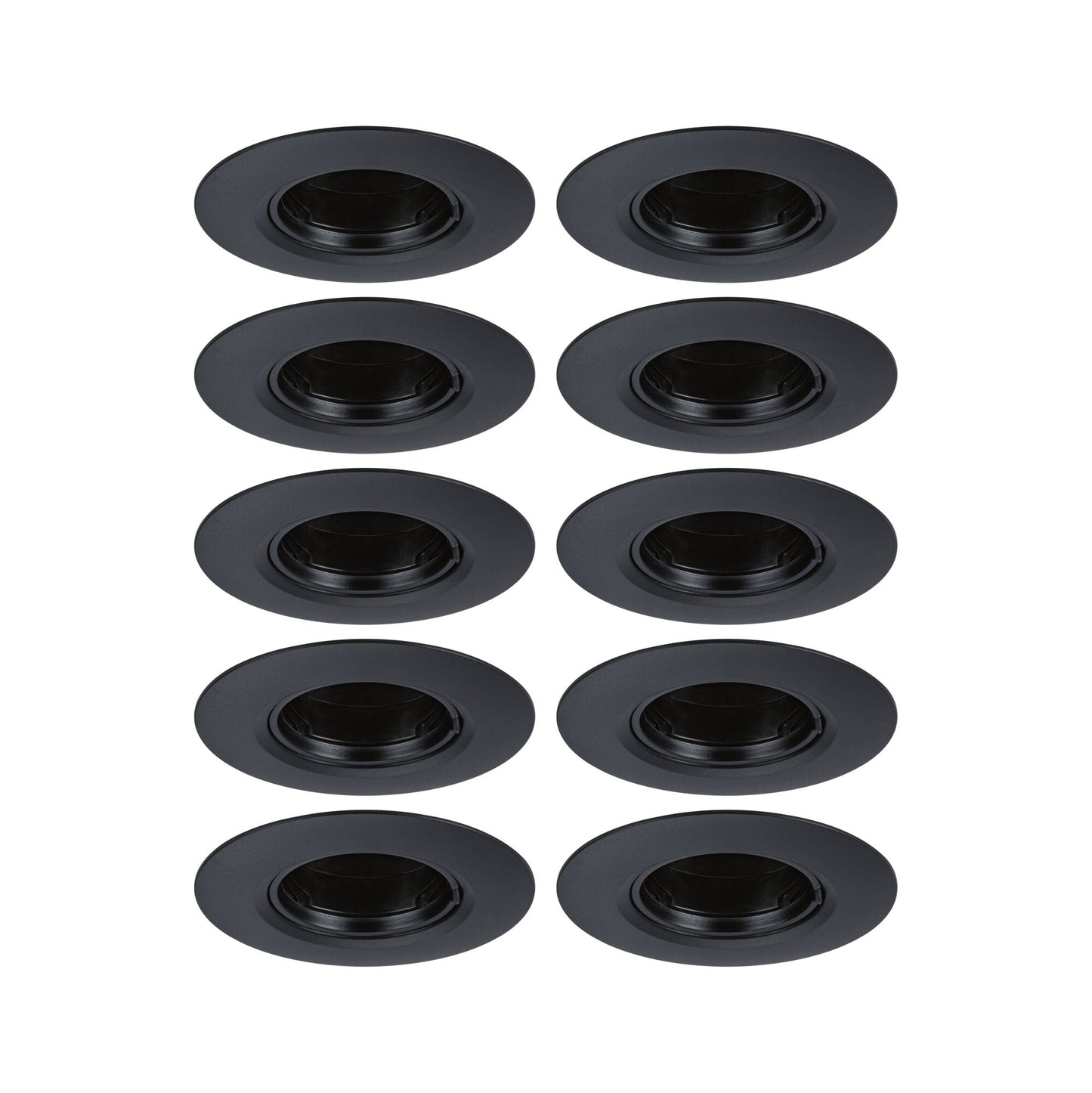 Paulmann Einbauleuchte  10er-Set starr rund 90mm  GU10 max. 10x10W  230V dimmbar  Schwarz