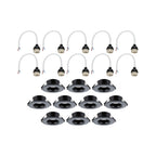 Paulmann Einbauleuchte  10er-Set starr rund 90mm  GU10 max. 10x10W  230V dimmbar  Schwarz