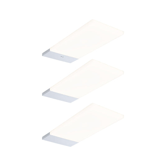 Paulmann LED Unterschrankleuchte Bredo Näherungsensor 3er-Set 3x2,5W 80x190mm 3x180lm 230/12V  Silber