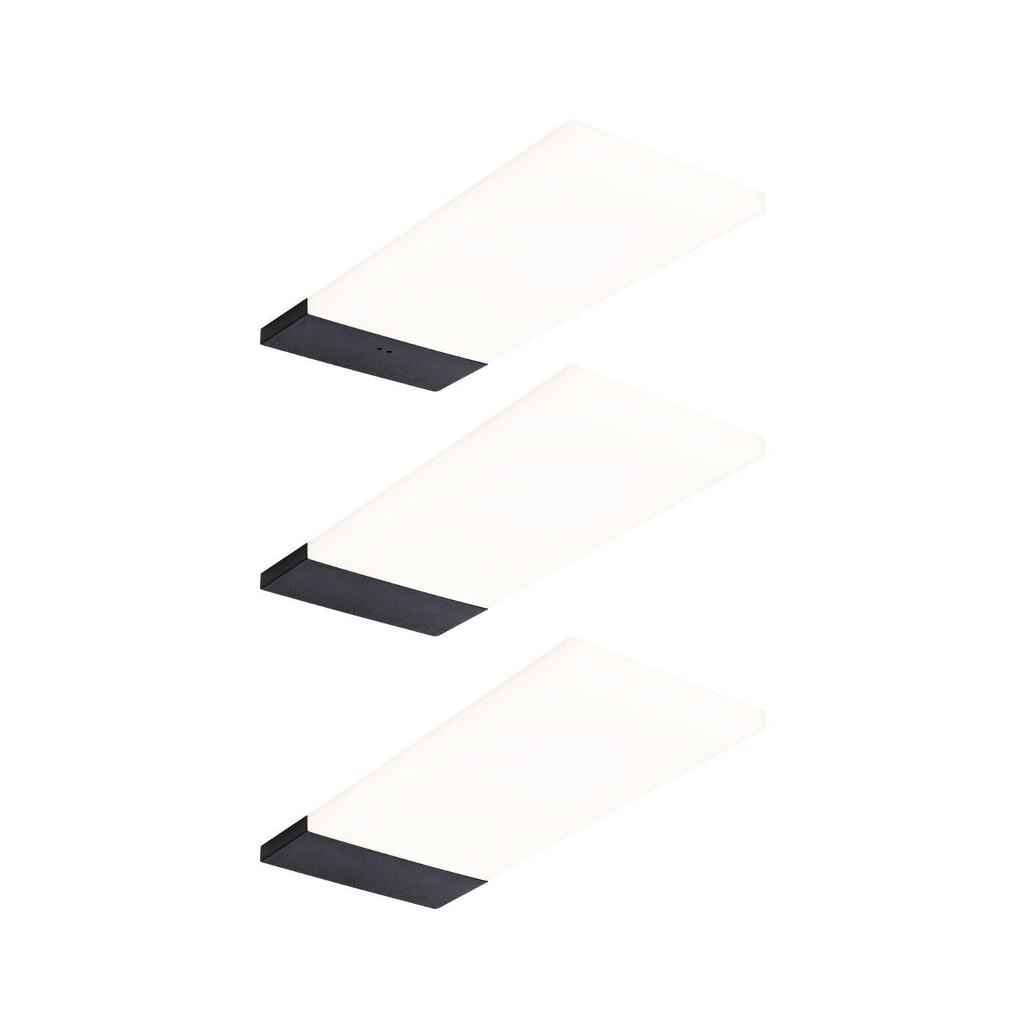 Paulmann LED Unterschrankleuchte Bredo Näherungsensor 3er-Set 3x2,5W 80x190mm 3x180lm 230/12V  Schwarz