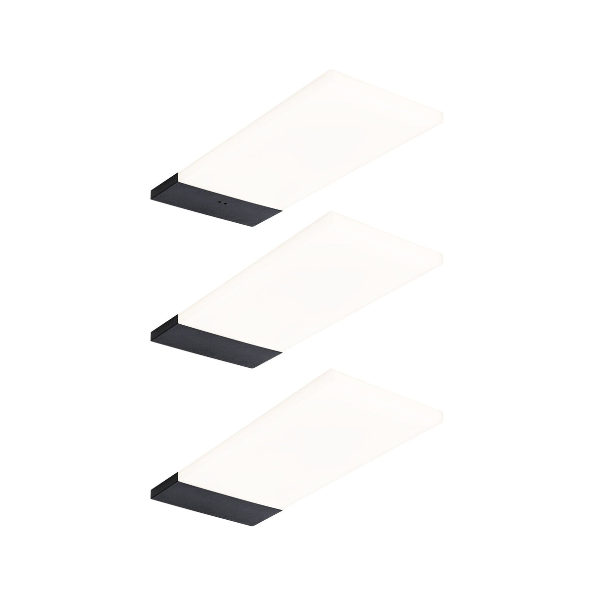 Paulmann LED Unterschrankleuchte Bredo Näherungsensor 3er-Set 3x2,5W 80x190mm 3x180lm 230/12V  Schwarz