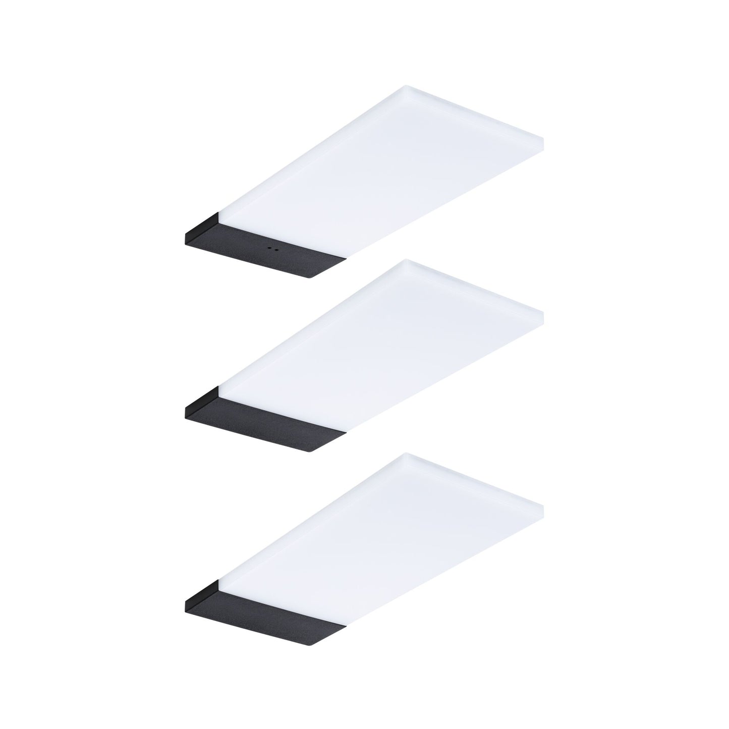 Paulmann LED Unterschrankleuchte Bredo Näherungsensor 3er-Set 3x2,5W 80x190mm 3x180lm 230/12V  Schwarz