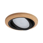 Paulmann LED Einbauleuchte Lanati 3er-Set rund 84mm 30° Coin 3x6W 3x470lm 230V  2700K Farbton Eiche geölt#Schwarz matt