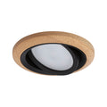 Paulmann LED Einbauleuchte Lanati Einzelspot rund 84mm 30° Coin 6W 470lm 230V  2700K Farbton Eiche geölt#Schwarz matt