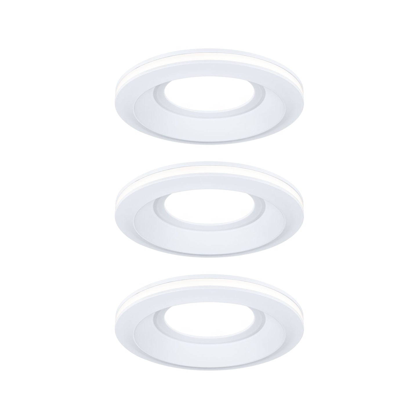 Paulmann LED Einbauleuchte Sormus 3er-Set IP65 rund 100mm  3x4,8W / 1,5W 560lm / 180lm 230V  3000K Weiß