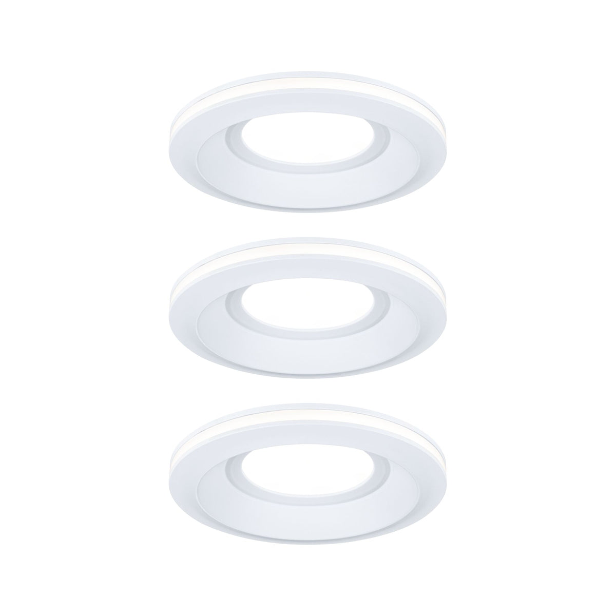 Paulmann LED Einbauleuchte Sormus 3er-Set IP65 rund 100mm  3x4,8W / 1,5W 560lm / 180lm 230V  3000K Weiß