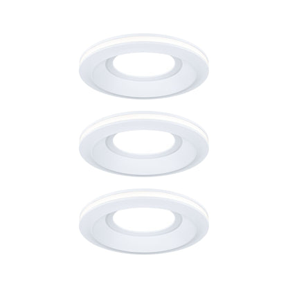Paulmann LED Einbauleuchte Sormus 3er-Set IP65 rund 100mm  3x4,8W / 1,5W 560lm / 180lm 230V  3000K Weiß