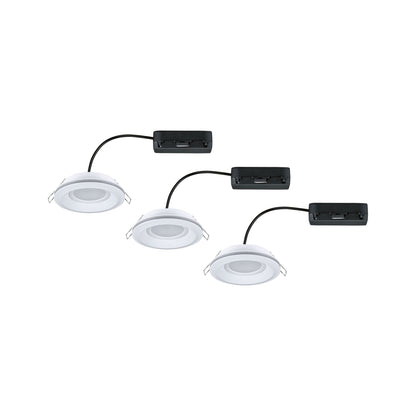 Paulmann LED Einbauleuchte Sormus 3er-Set IP65 rund 100mm  3x4,8W / 1,5W 560lm / 180lm 230V  3000K Weiß