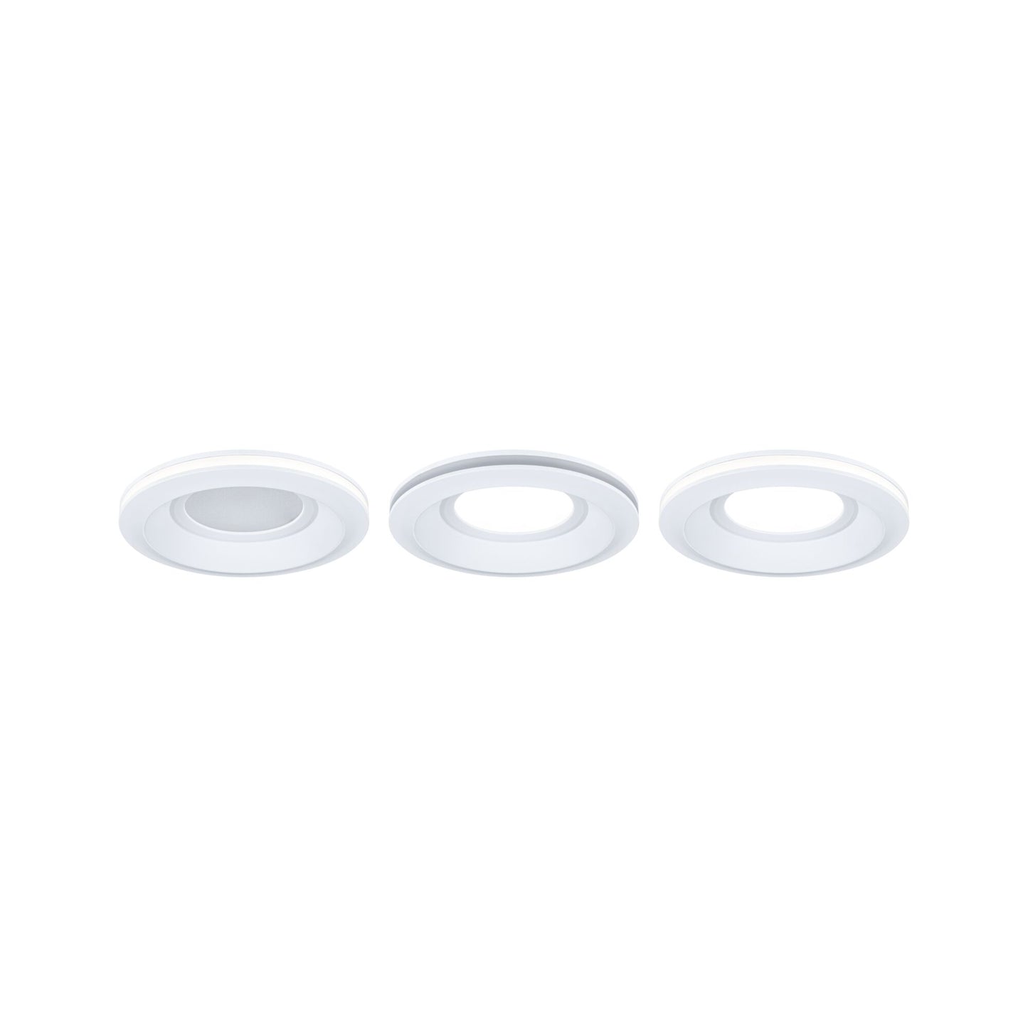 Paulmann LED Einbauleuchte Sormus 3er-Set IP65 rund 100mm  3x4,8W / 1,5W 560lm / 180lm 230V  3000K Weiß
