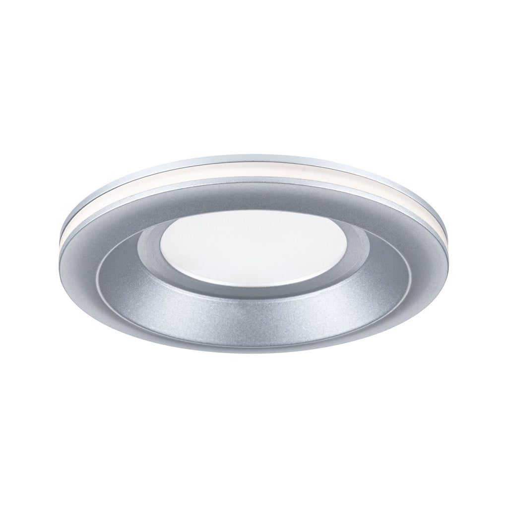 Paulmann LED Einbauleuchte Sormus Einzelleuchte IP65 rund 100mm  4,8W / 1,5W 560lm / 180lm 230V  3000K Chrom matt