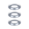 Paulmann LED Einbauleuchte Sormus 3er-Set IP65 rund 100mm  3x4,8W / 1,5W 560lm / 180lm 230V  3000K Chrom matt