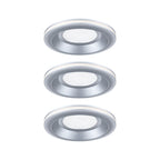 Paulmann LED Einbauleuchte Sormus 3er-Set IP65 rund 100mm  3x4,8W / 1,5W 560lm / 180lm 230V  3000K Chrom matt