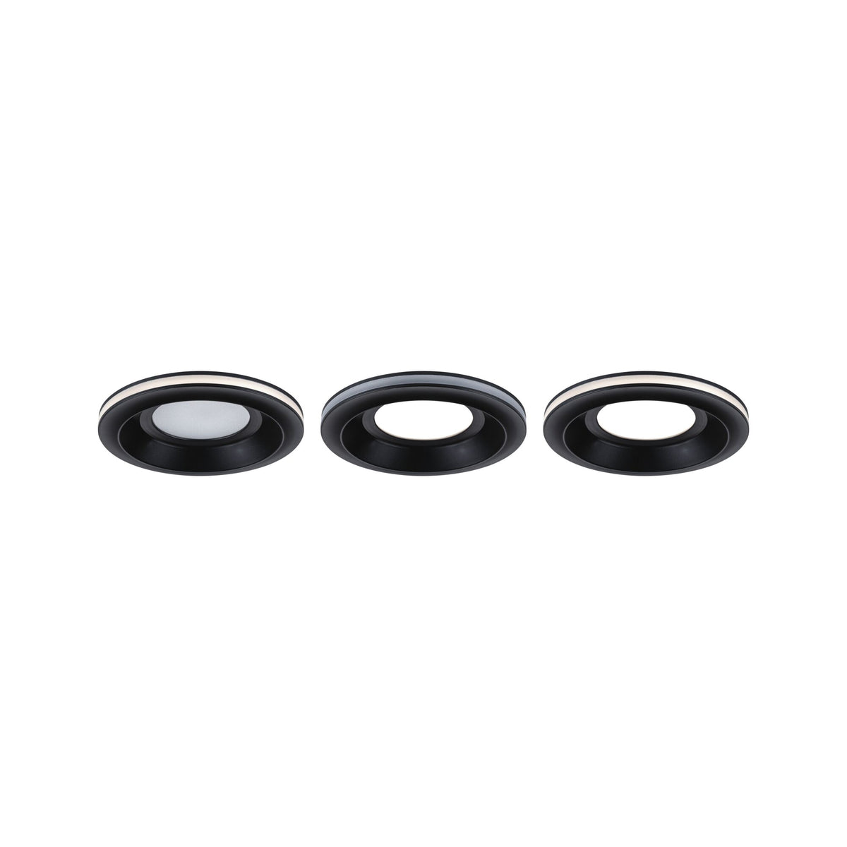 Paulmann LED Einbauleuchte Sormus Einzelleuchte IP65 rund 100mm  4,8W / 1,5W 560lm / 180lm 230V  3000K Schwarz