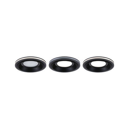Paulmann LED Einbauleuchte Sormus Einzelleuchte IP65 rund 100mm  4,8W / 1,5W 560lm / 180lm 230V  3000K Schwarz