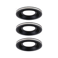 Paulmann LED Einbauleuchte Sormus 3er-Set IP65 rund 100mm  3x4,8W / 1,5W 560lm / 180lm 230V  3000K Schwarz