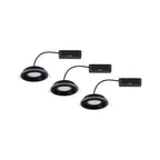 Paulmann LED Einbauleuchte Sormus 3er-Set IP65 rund 100mm  3x4,8W / 1,5W 560lm / 180lm 230V  3000K Schwarz