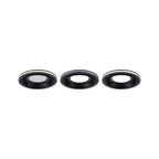 Paulmann LED Einbauleuchte Sormus 3er-Set IP65 rund 100mm  3x4,8W / 1,5W 560lm / 180lm 230V  3000K Schwarz