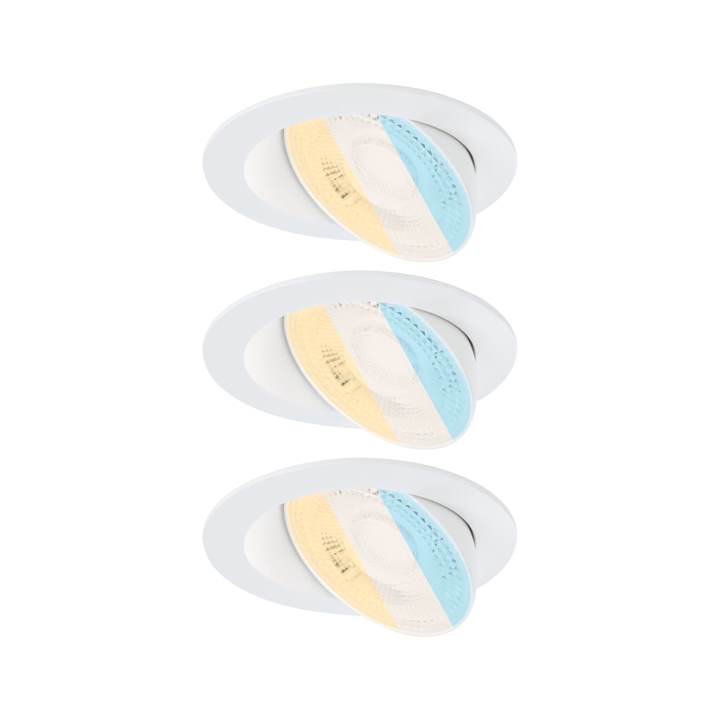 Paulmann LED Einbauleuchte Aumus 3er-Set White Select   rund 105mm 90°  3x5W 3x700lm 230V dimmbar 2700 - 6500K Weiß