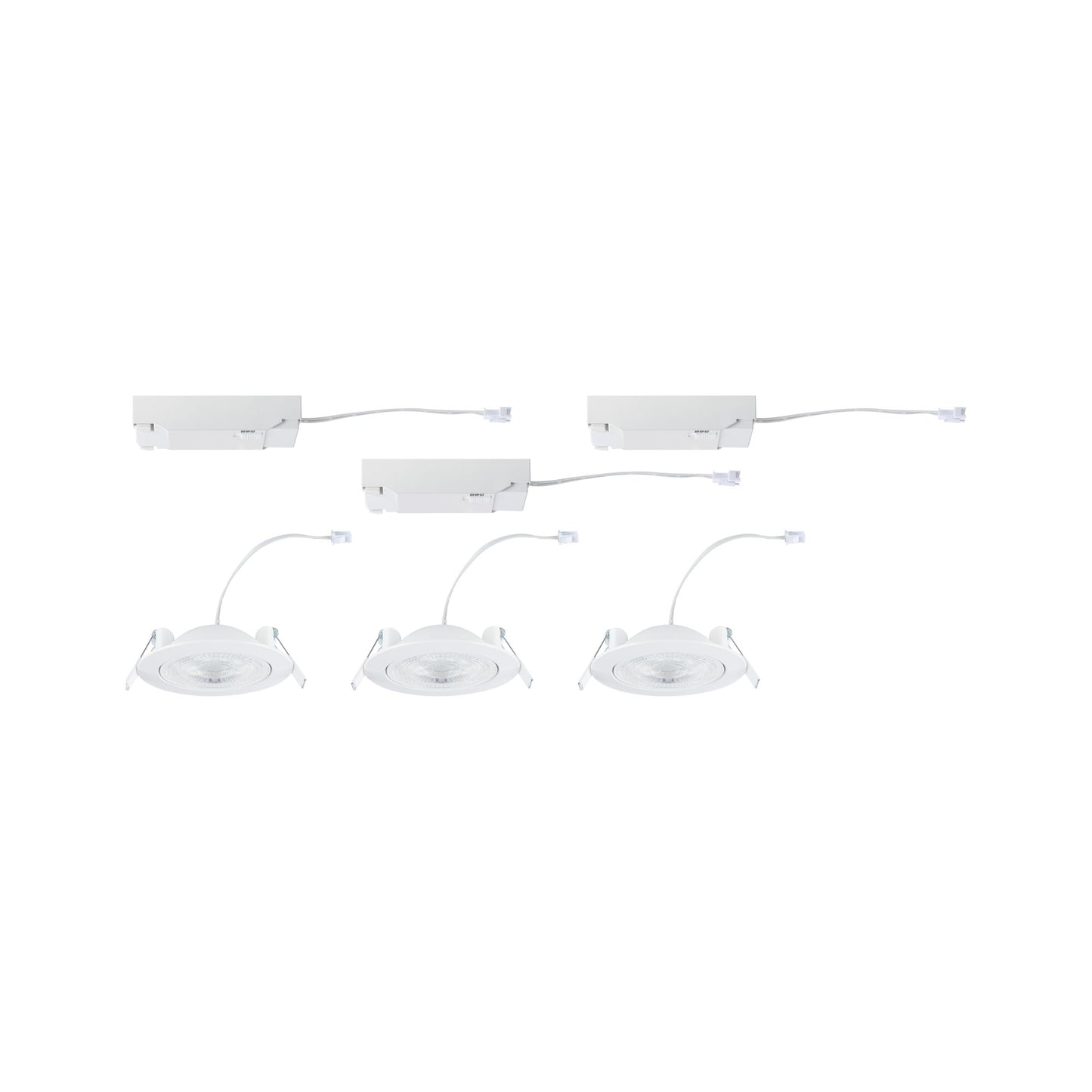 Paulmann LED Einbauleuchte Aumus 3er-Set White Select   rund 105mm 90°  3x5W 3x700lm 230V dimmbar 2700 - 6500K Weiß